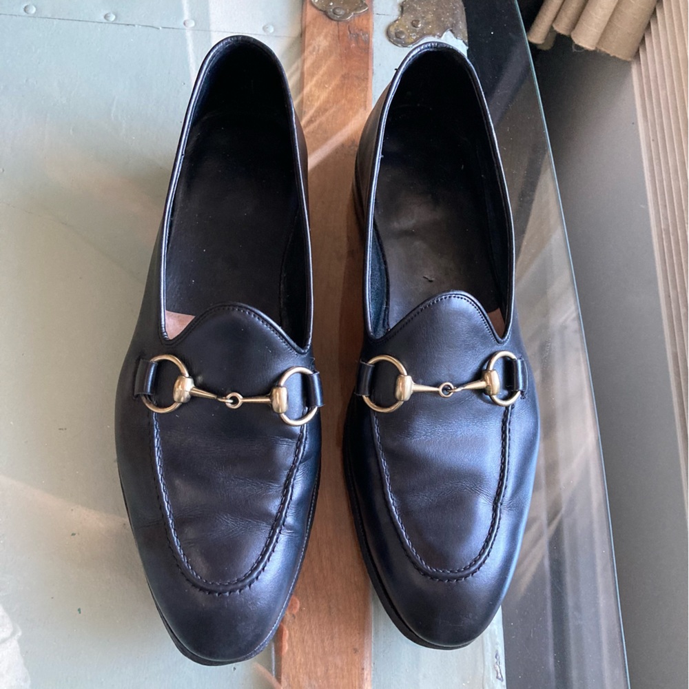 Black Horsebit Carmina Loafers - 9US/8UK - Vegano Calfskin Leather